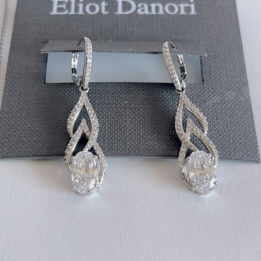 Silver drop earrings great for formal occasions